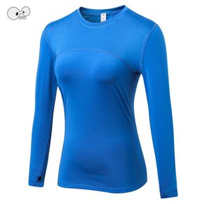 Women Quick-Dry Compression Long Sleeve Sports T-Shirt Gym Yoga Running Tops Tee