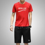 2020 New Letter Printed Sport Suit Summer Mens clothing Tracksuit Sets Men Brand Short Sleeve Casual Slim Fit Sportsman T Shirts