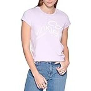 Calvin Klein Ck Women's Logo T Shirt, Opal, Large