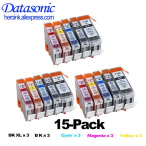 DAT PGI-520 CLI-521 Ink Cartridges Compatible with Canon PIXMA iP 3600 4600 4700 MP 540 550 560 620 630 640 980 MX860 Printer