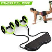 AB Wheels Roller Stretch Elastic Resistance Pull Rope Tool Gym rollers Trainer Training for Abdominal Muscle Trainer Exercise