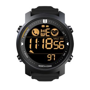 NORTH EDGE smart sports metal watch heart rate waterproof swimming bluetooth watch calorie consumption tactical watch.