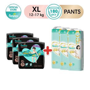 [Bundle of 2 Carton] NEW Pampers Diaper Skin Luxe Pants XL (24s x 3) + Premium Care Baby Pants XL (36s X 3)