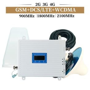 SET AMPLIFICATEUR SIGNAL CELLULAIRE 2G 3G 4G LTE 900 1800 2100 MHZ DCS  WCDMA GSM