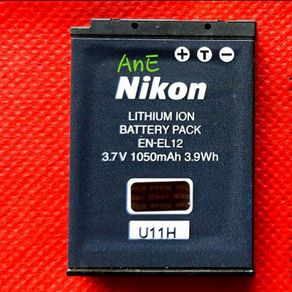 NIKON LITHIUM ION BATTERY PACK EN-EL12 3.7V 1050mAh 3.9Wh