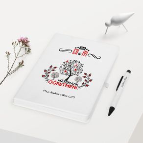 Personalized White Notebook Pen Gift Set-1