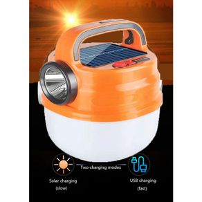 LED Solar Camping Lamp USB Rechargeable Bulb Outdoor Tent Lamp 5/6 Modes Portable Lanterns Emergency Lights For BBQ Hiking Tools