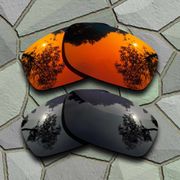 Grey Black&Red Orange Sunglasses Polarized Replacement Lenses for Oakley Fives Squared