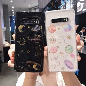 Glitter Saturn Soft Silicone Case For Samsung Galaxy A9 2018 A7 J4 PLUS J6 A10 A20 A30 A40 A60 A70 A50 S7 S8 S9 Plus phone bags