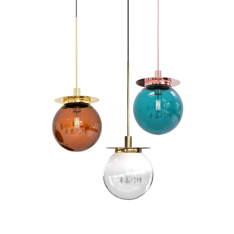 mirror glass ball pendant light