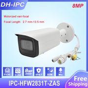 Dahua Original IPC-HFW2831T-ZAS-S2 8MP 4K 5X Zoom POE SD Card Slot Audio Alarm I /O H.265+ 60M IR IVS IP67 Starlight IP Camera
