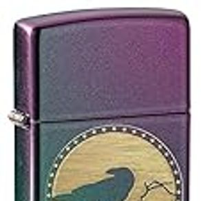 Zippo Raven Silhouette Design Iridescent Pocket Lighter