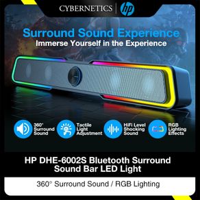 HP DHE-6002 dhe6002 Wired SoundBar LED Light Subwoofer Audio AUX Speaker Surround Sound Bar PC Multimedia Phone Bass