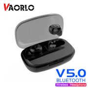 VAORLO 5.0 TWS Bluetooth Earphones HIFI Sport  True Wireless Earbuds with 3000mAh Power Bank Charging Box With MIC Binaural Call