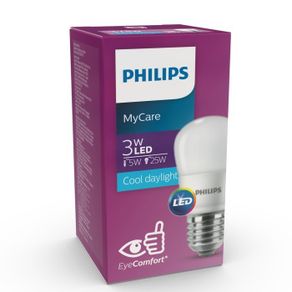 3w Philips LED Bulb 6500K 230V E27 Cool Daylight