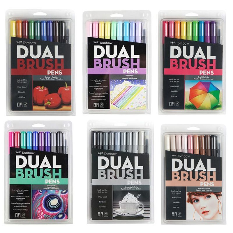 Tombow 10ct Dual Brush Pen Art Markers - Retro