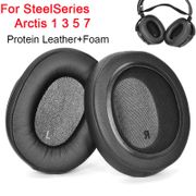 1 Pair Replacement Soft Protein Leather Ear Pads Sponge Foam Ear Cushion Cover For SteelSeries Arctis 1 3 5 7 Headphone