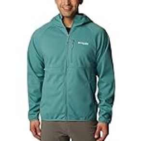 Columbia Men's Terminal Stretch Softshell Hooded Jacket, Tranquil Teal, Large