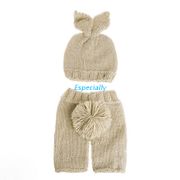 ESP Newborn Baby Girl Boy Rabbit Crochet Knit Costume Prop Outfits Photo Photography