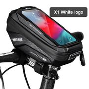 WILD MAN Waterproof Cycling Bag Frame Front Top Tube Bike Bag 6.9in Phone Case Touchscreen Bag MTB Pack Bicycle Accessories