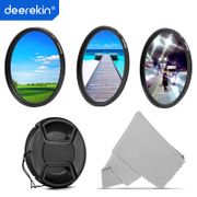 Deerekin 72mm 77mm 82mm Circular Polarizer CPL+UV+Star(6x) Lens Filter Kit for Digital Camera 72 mm 77 82 mm Canon Nikon Sony