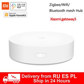For XiaoMi Intelligent Multimode Gateway 3 Zigbee Bluetooth Hub Smart Home  Work with Mijia Apple Homekit In Stock