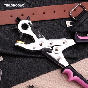Leather Belt Hole Punch Plier Eyelet Puncher Revolve Sewing Machine Bag Setter Tool Watchband Strap Household