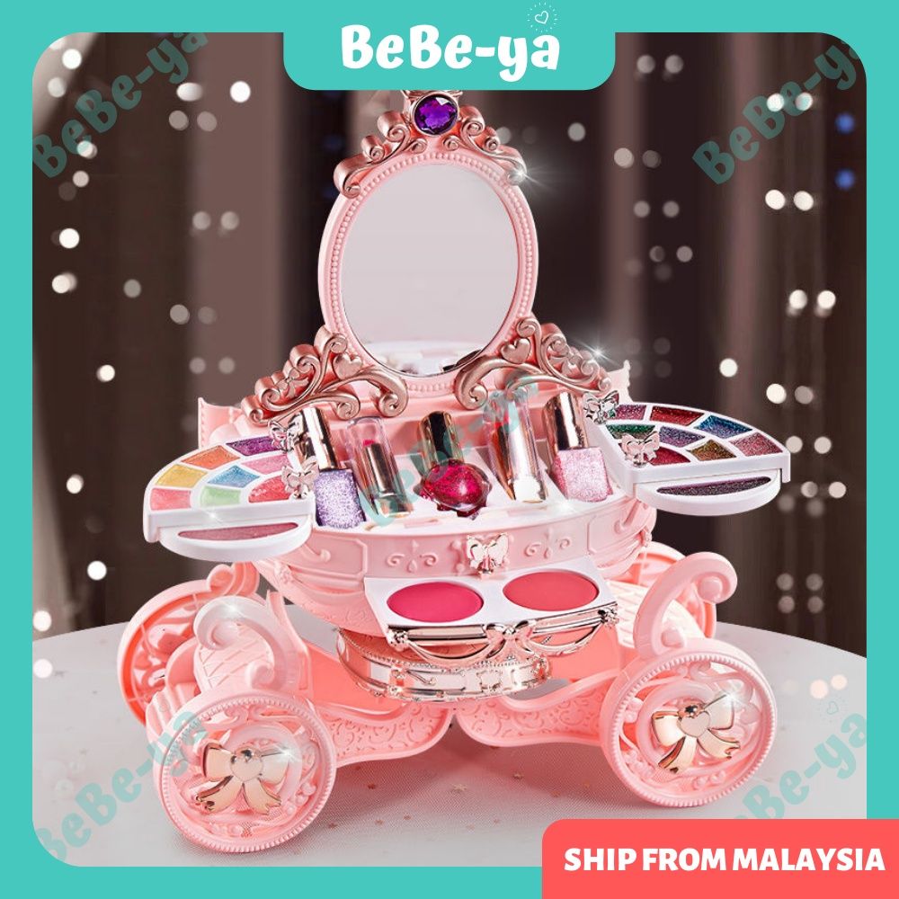 Girls Makeup Kit Real Kids Make Up Set Cosmetics Play Set Washable Safe with Carry Case for Little Girls Party Game Chrismas Birthday Gift, 20pcs/set