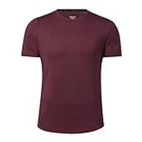Reebok Men's ACTIVChill+ DreamBlend Short Sleeve Shirt, Classic Maroon, S