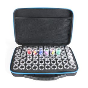 60 Bottles Diamond Painting Box Tool Container Storage Box Carry Case Holder Hand Bag Drill Storage Hand bag Zipper Design
