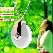 [Ready Stock] Wearable Air Purifier Necklace Personal Ionizer Portable USB Ioniser Mini Fresher Negative Ion Ozone For Adults Kids