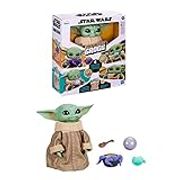 STAR WARS Galactic Snackin’ Grogu 9.25-Inch-Tall Animatronic Toy, Over 40 Sound and Motion Combinations, Ages 4 and Up,Multicolor,Standard,F2849