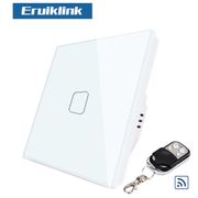 EU Smart Touch Light Switch,1Gang Wireless Remote Wall Light Touch Screen Switch Wifi Control Via Broadlink Geeklink Smart Home