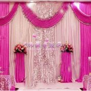 wedding stage decoration Wedding Backdrop with Beatiful Swag Wedding drape and curtain wedding decoration 3m*6m