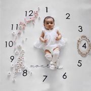 Infant Baby Milestone Blanket Photo Photography Prop Blankets Backdrop Cloth Calendar Bebe Boy Girl Photo Accessories 100x100cm