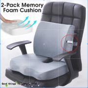 ✼Memory Foam Seat Back Cushion Lumbar Waist Support Pillow Pain Relief for Home Car Office