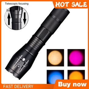 BL* Aluminum Alloy Camping Flashlight Camping Accessories Zoom Focus Pocket LED Flashlight Torch Lamp Compact Size