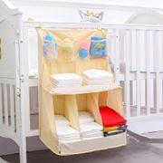Large Children's Bed Hanging Bag Baby Crib Storage Bags Portable Waterproof Foldable Bedside Diaper Organizer Cradle Bedding Bag