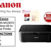 Canon PIXMA MG3670 **Free PG-740 Black Ink Worth $26.30 From Canon