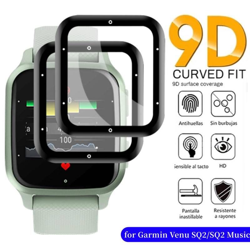 9H Tempered Glass+PC Case for Garmin Venu SQ 2 Watch Protection Case on for  Garmin sq 2 SQ2 Music Protective Cover Accessories