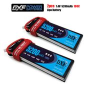 DXF 2S 7.4V 5200mah 100C-200C Lipo Battery XT60 T Deans XT90 EC5 For FPV Drone Airplane Car Racing Truck Boat RC Parts