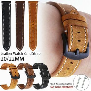 22Mm Leather Watch Band For Samsung Galaxy Watch 46Mm