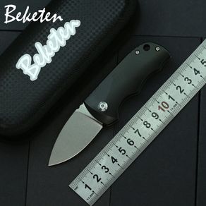 BEKETEN New ZB Mini Folding Knife M390 Blade Titanium Handle Outdoor Camping Hunting Survival Pocket EDC Knives Utility Cut Tool
