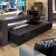Inno-Fire 48 inch silver or black wifi real fire flame intelligent smart flueless ethanol fireplace