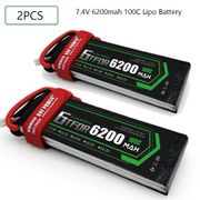 GTFDR 2S 7.4V 6200mah 100C-200C Lipo Battery 2S  XT60 T Deans XT90 EC5 For FPV Drone Airplane Car Racing Truck Boat RC Parts