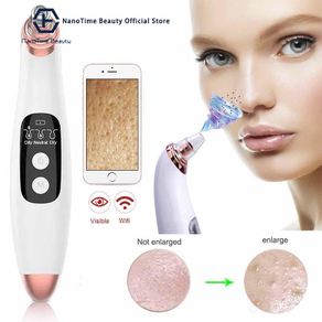 [READY SCTOK] NanoTime Visible Face Nose Blackhead Remover Vacuum WiFi Camera Vacuum Suction whitehead remover vacuum LED Display Visual Pore Pimple Deep Cleaner Acne Vacuum Blackhead Extraction Beauty instrument Facial Skin Care Tool Beauty Tools