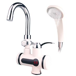 3000W Temperature Display Instant Hot Water Tap Tankless Electric Faucet bathroom Instant Hot Faucet Water Heater Water Heating