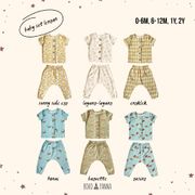 Bohobaby BABY SET Arm MOTIF / BohoPanna Boho Kids Suit Short Sleeve Unisex + Long Pants