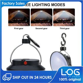 Portable Rechargeable LED Hiking Camping Tent Lantern Light USB Lamp Outdoor