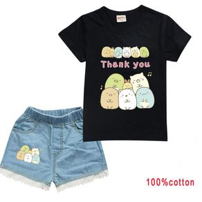 Kids Clothing Girls Tops Cotton Summer Short Sleeved Printed Children T- Shirts